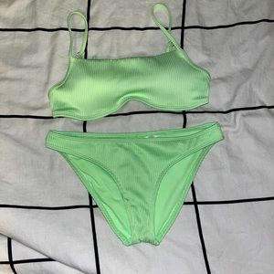 hollister green bikini size xs